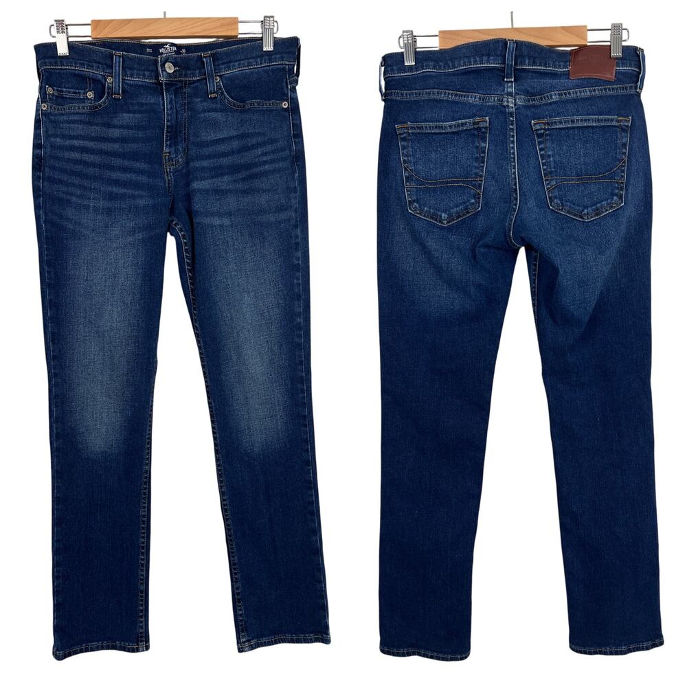 Hollister Mens 30x32 Y2K Skater Grunge Streetwear Epic‎ Flex Slim Straight Jeans